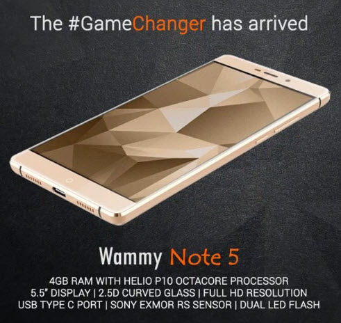 Смартфон Wammy Note 5 получил SoC Helio P10 и 4 ГБ оперативной памяти при цене $255